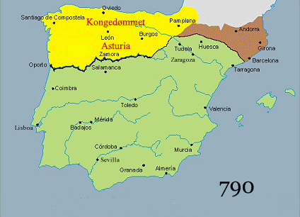animated map of the Spanish Reconquista over the Moors in Hispania between circa 709 to 1300 A D