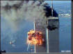 eagle with tear before WTC, mourning attack of September 11, 2001 by Muslim terrorists